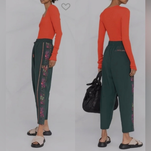 PUMA x LIBERTY London Track Pants Green Gables Womens Size XL - Picture 4 of 16